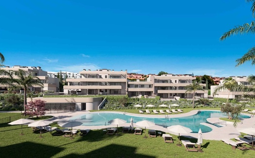 Modern apartments right next to the golf course at Casares Costa