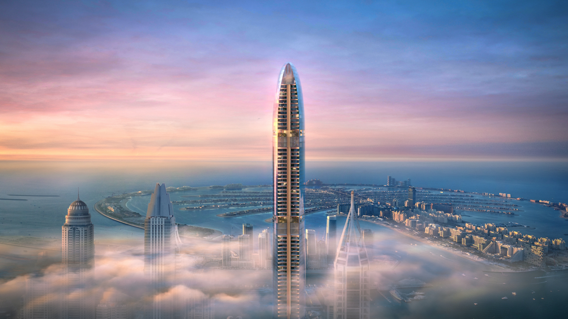 Самое высокое жилое здание в мире строится в престижном районе Дубай Марина.