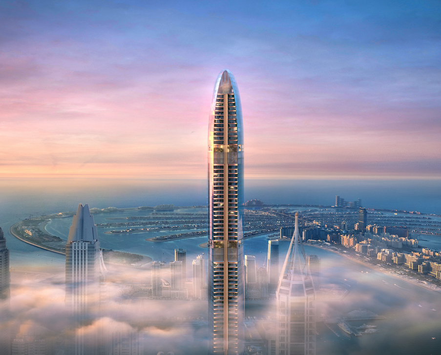 Nejvyšší rezidenční budova světa vznikající v prestižní lokalitě Dubai Marina